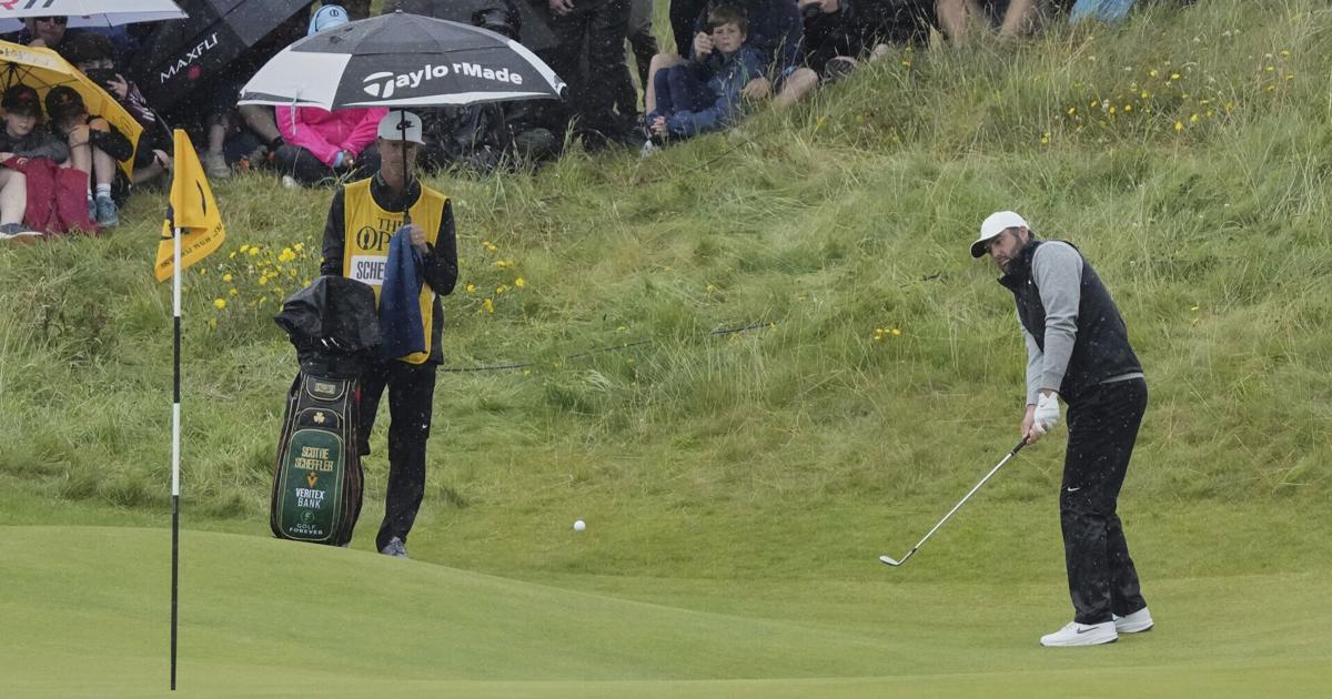 Scottie Scheffler shoots 64 to set a daunting target at the British Open