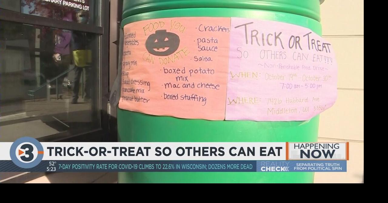 Middleton students collect food for Trick Or Treat So Others Can Eat