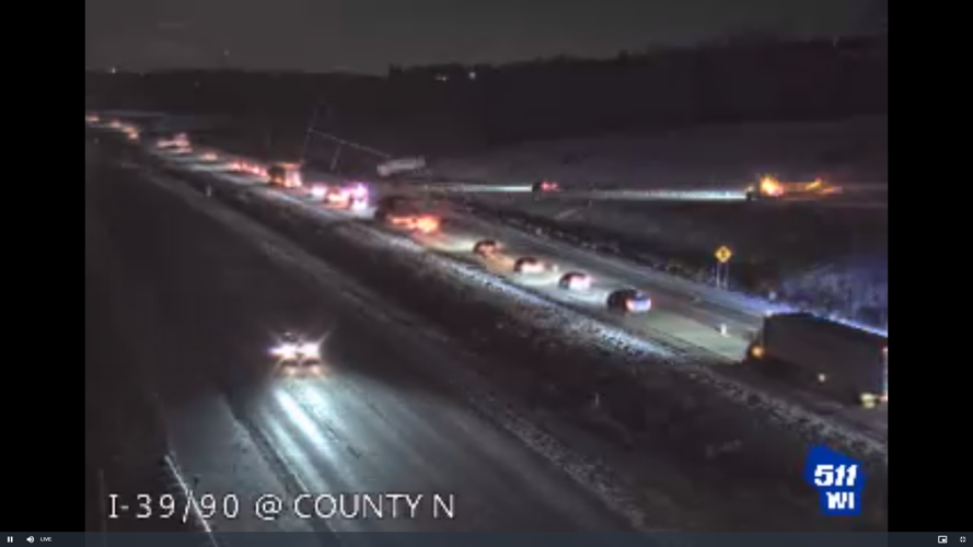 Semi crashes into power pole on interstate, road closures lasting into ...