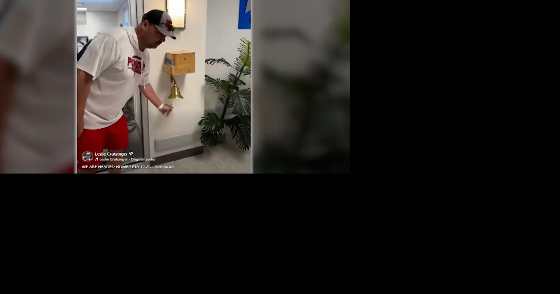 Coach receives heartwarming welcome home after freak track meet accident