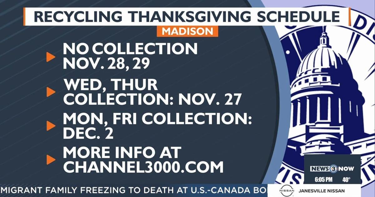 Recycling Thanksgiving schedule | Video | channel3000.com recycling-thanksgiving-schedule-video-channel3000-com