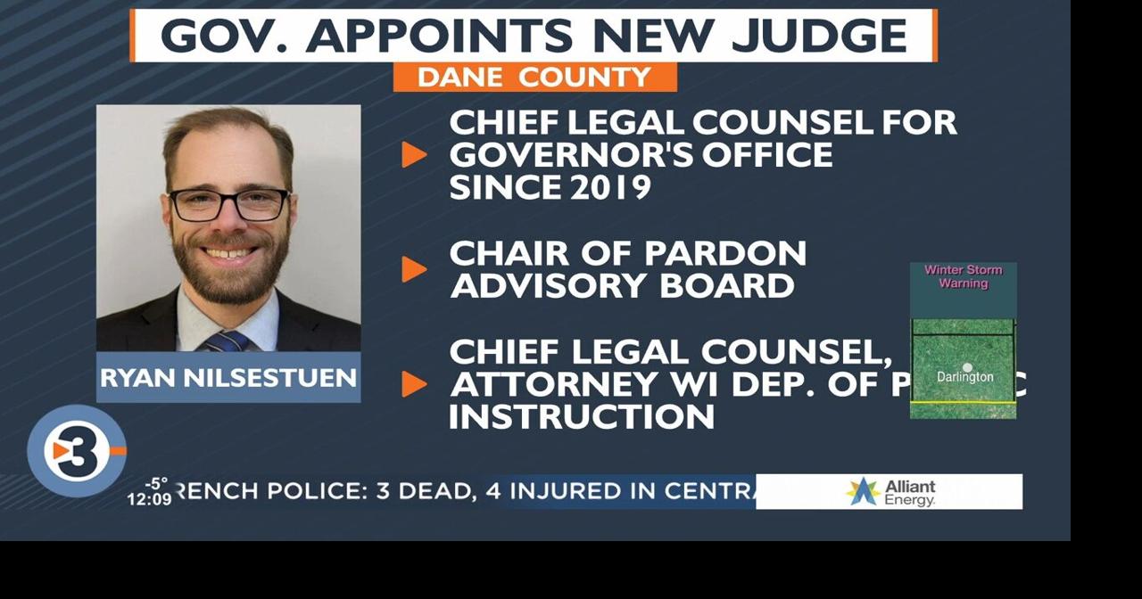 Gov Evers appoints Ryan Nilsestuen to Dane County Circuit Court