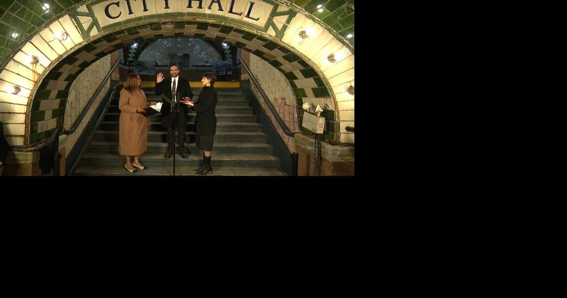 Crowds gather to mark the inauguration of Zohran Mamdani as mayor of New York City