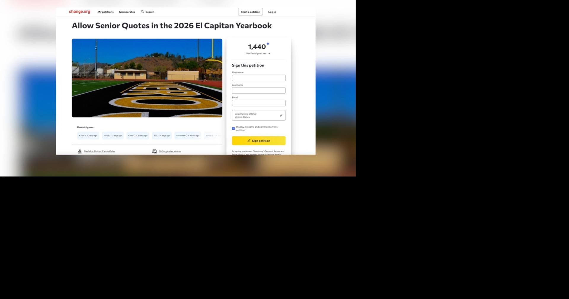 High school students petition to restore senior quotes tradition