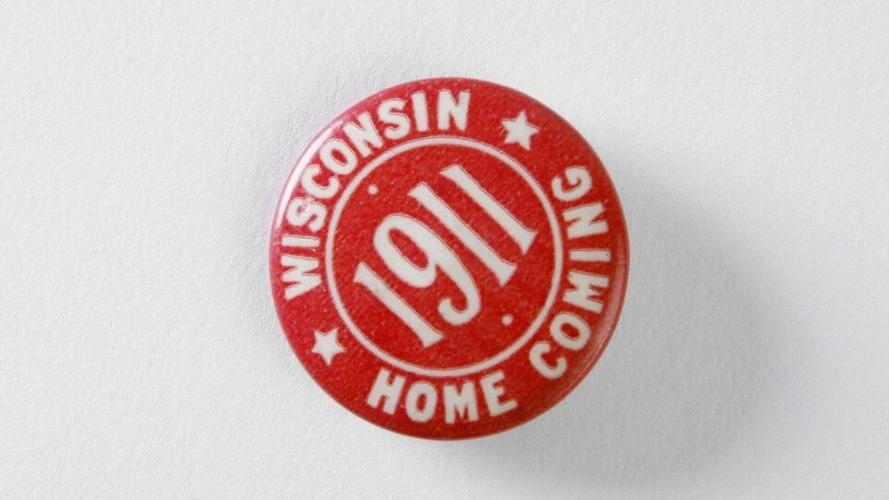 The first ever UW-Madison Homecoming button
