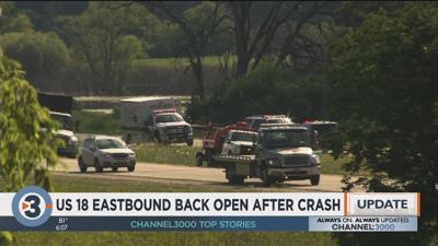 All lanes reopen eastbound on US 18 near Verona after crash | Local ...