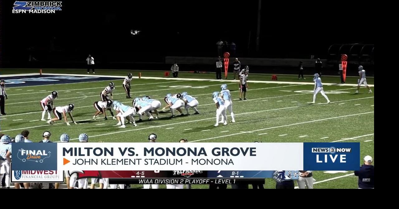 Monona Grove beats Milton 35-6 to advance in high school football playoffs