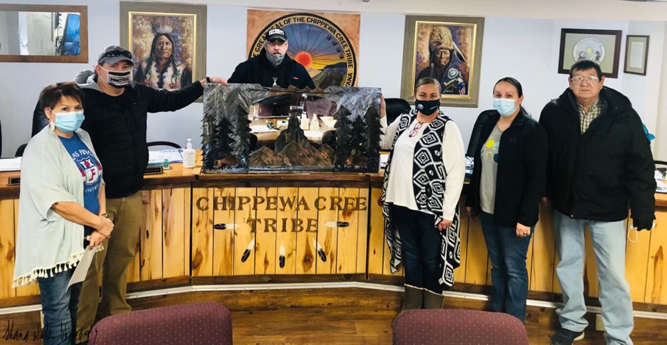 SKC art student gifts Chippewa Cree Tribe metal sculpture News