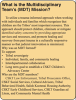 CSKT Multidisciplinary Team Forms a Collaborative Approach to Support Youth and Families