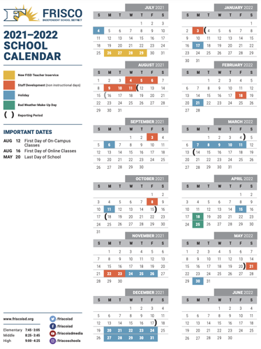 Frisco school calendar