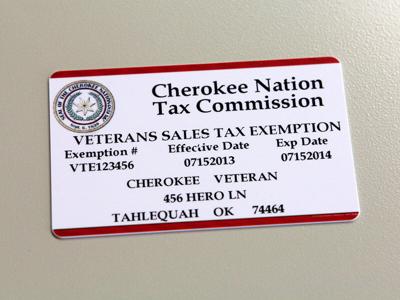 Vet sales tax exempt cards hits 150 mark | News | cherokeephoenix.org