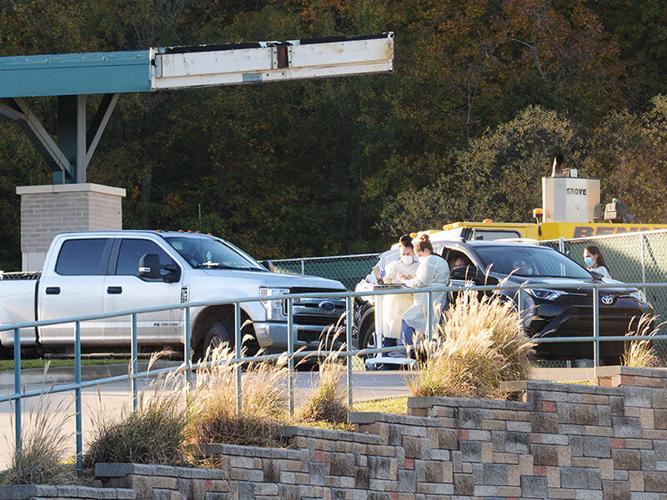 Drivethru testing site, tag office under construction Services