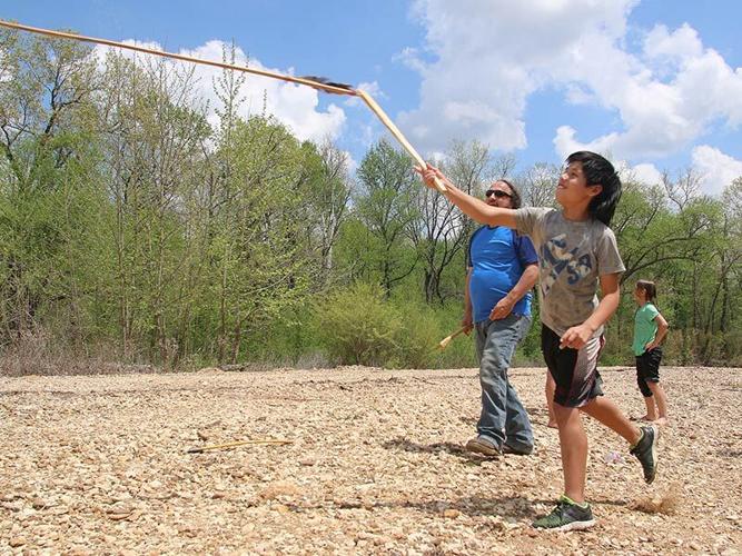 Greasy School students learn of river cane Culture
