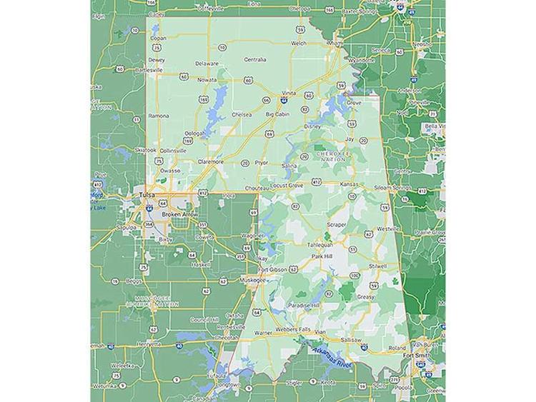 Cherokee Nation reservation can now be seen on Google Maps News