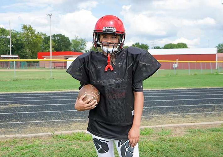 From soccer to football, Catron continues to test her kicking skills