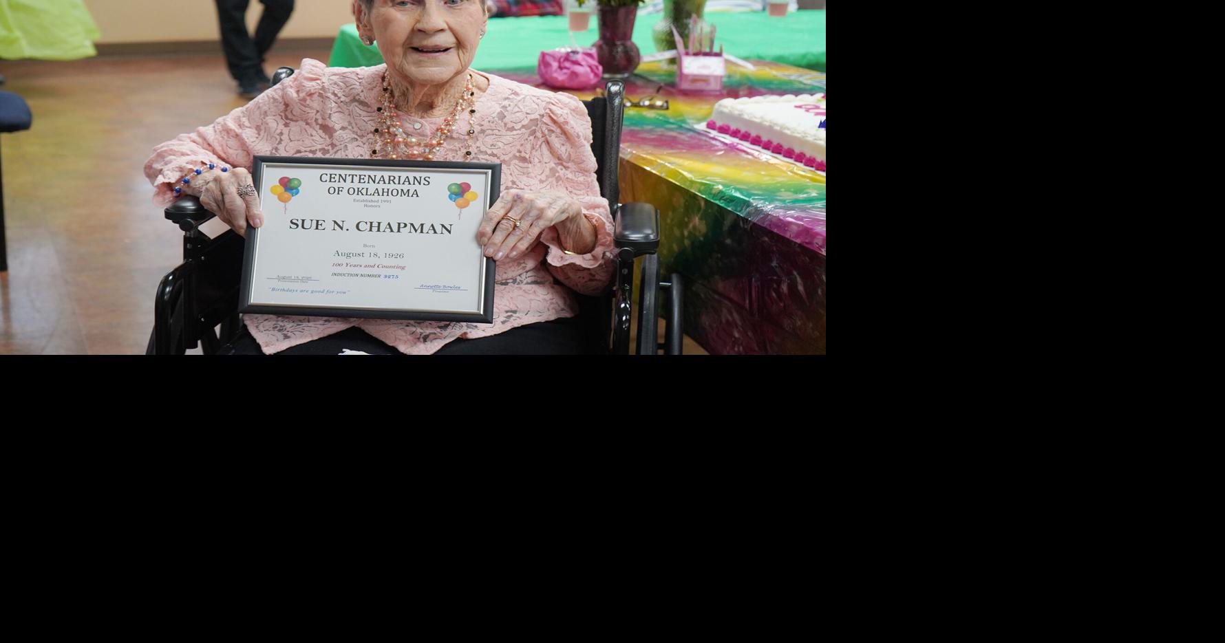 Chapman honored by Centenarians of Oklahoma on her 100th birthday