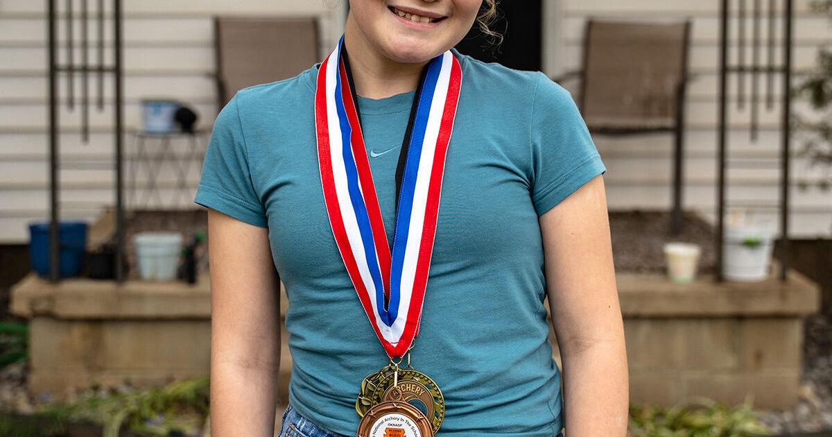 Fifth grader Ella Rose Hill takes home first place in archery competition