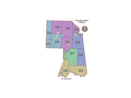 Cherokee Nation District Court approves council #39 s 5 district map News