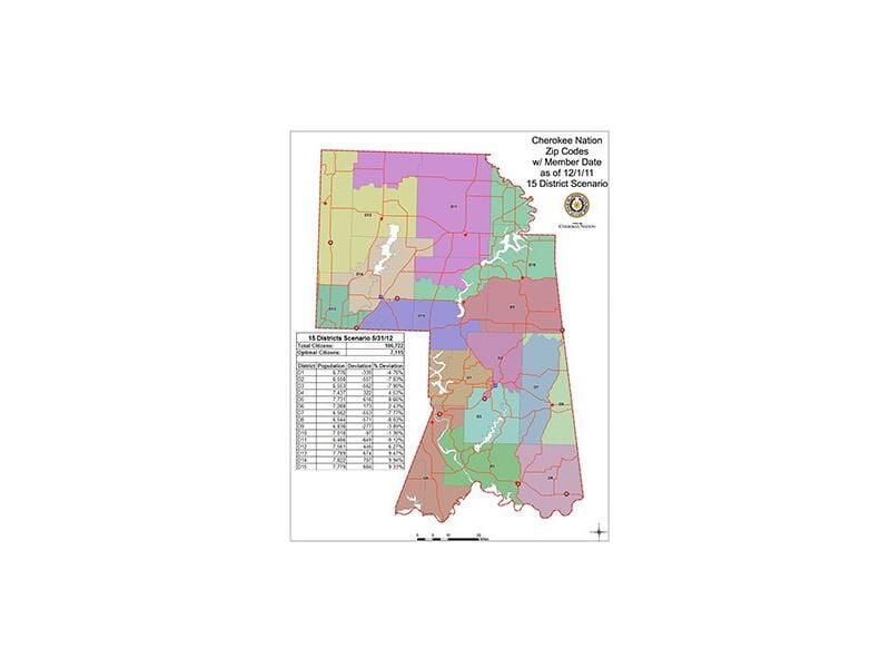 Cherokee Nation Jurisdiction Map 15-District Council Map Ruled Constitutional | News | Cherokeephoenix.org