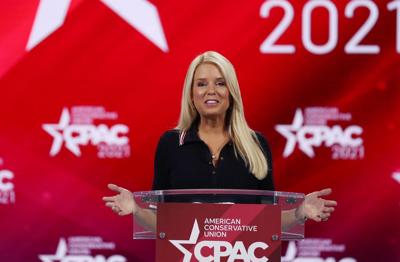 Former Florida attorney general Pam Bondi speaks at CPAC at the Hyatt Regency in Orlando on Friday, Feb. 26, 2021.
