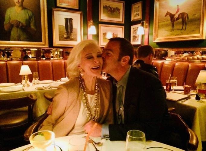 Always glam Carmen Dell'Orefice and Peter Martino at RL, in Chicago.