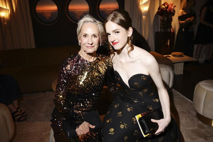 (L-R) Laurie Metcalf and Mae Roth attend The 79th Annual Tony Awards Green Room Presented By Cunard at Radio City Music Hall on June 07, 2026 in New York City. (Photo by Valerie Terranova/Getty Images for Cunard)