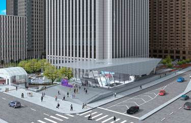 An artists rendering of the AON Center. Photo courtesy Alderman Brandon Reilly
