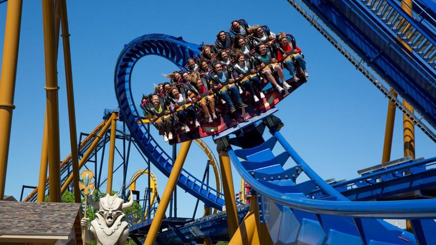 Thrill rides galore at Six Flags Great America, shown here the new Wrath of Rakshasa. (Six Flags photo)