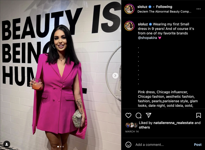 stefanny luz pink dress