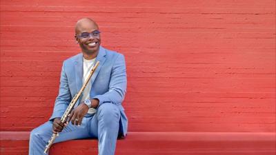 Demarre McGill, principal flute of the Seattle Symphony, performs in Music of the Baroque's "Fathers & Sons" conducted by Dame Jane Glover.