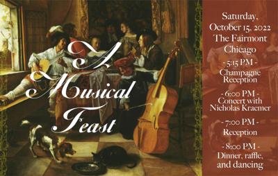 Music of the Baroque will host its signature fundraiser at the Fairmont on October 15.