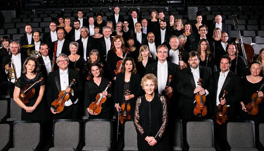 The Music of the Baroque Chorus and Orchestra with Dame Jane Glover. (Not all members present, photo by Elliot Mandel).