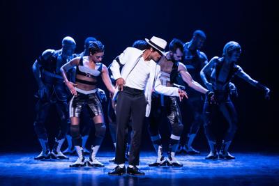 Myles Frost and cast in MJ, tickets go on sale April 17. (Photo by Matthew Murphy)