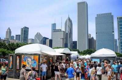 The Gold Coast Art Fair, one of the more popular art festivals coming June 15/16 to Grant Park's Butler Field. (Photo courtesy Amdur Productions)