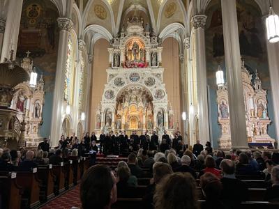 Music of the Baroque's Holiday Brass & Choral Concert at St. Michael's Church in Old Town, 2023. (Photo by Candace Jordan)