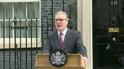 Starmer was emotional at the end of his speech