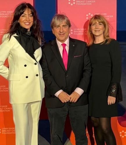 Eleni Bousis, Dr. Leonidas Platanias and Pam Capitanini.