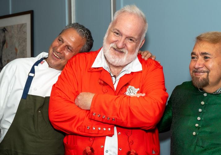 Chef Art Smith with partner/Chef George Alpogianis (L) and husband Jesus Salgueiro. | NinaPalazzolo@vitadi.nina