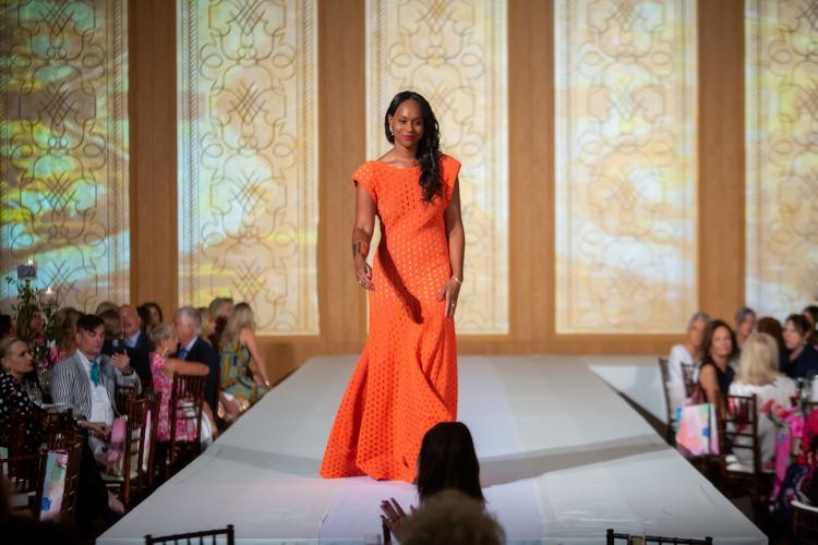 Chicago Star Associate Editor Ashlea Hearn wearing a gown by St. John.