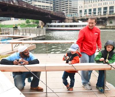 Free "Fishing at the Jetty" program teaches about fish and fishing off the Chicago Riverwalk.