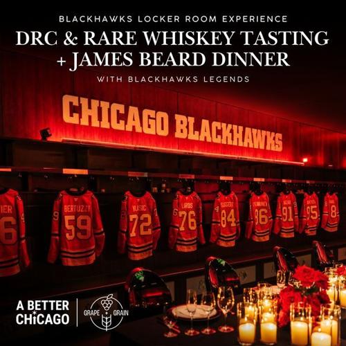 Blackhawks locker room dinner auction benefits charity.