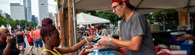 The Taste of Chicago offers downtown residents a chance to try foods from around the city. Photo courtesy DCASE