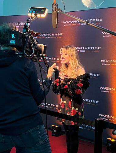 Mckenna Grace, star of "Ghostbusters: Frozen Empire," made an appearance on the red carpet for the opening night party of Sony Picture's Wonderverse. (Photo by Candace Jordan)