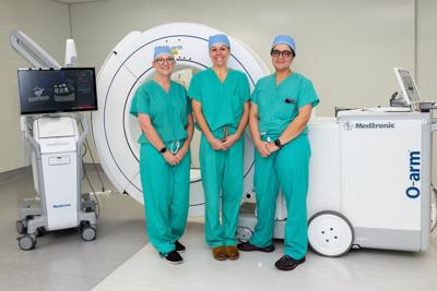 Dr. Sarah Jernigan, medical director of quality and neurosurgery surgical director of spasticity and movement disorders at Nicklaus Children's Hospital; Dr. Kristen Stabingas, neurosurgeon at Nicklaus Children's Hospital; Dr. Toba Niazi, chief and direc...