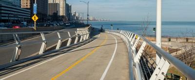 The Navy Pier Flyover is now officially open.