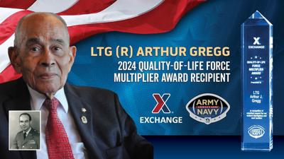 The Army & Air Force Exchange Service will honor the late Lt. Gen. Arthur Gregg with the fourth-annual Quality-of-Life Force Multiplier Award at the 125th Army-Navy Game on Dec. 14.