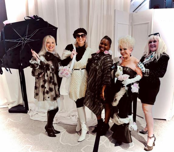 Lauren Lein's "Eye on Style: Not Always Just Black and White" collection with models Debi Catenacci, Bethany Kitick, Kristi Shaw, Sherrill Bodine and designer Lauren Lein. (Photo courtesy of Lauren Lein)