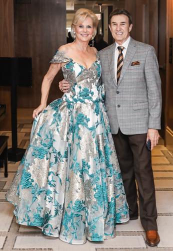 Kathy Piccone (in Menotti Couture) with designer Al Menotti.