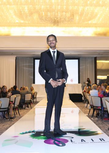 FLAIR 2023, model with one of the Chicago Lighthouse Youth Transition Programs. (Photo by Mila Samokhina)