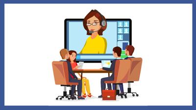 Video meeting illustration